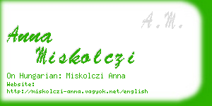 anna miskolczi business card